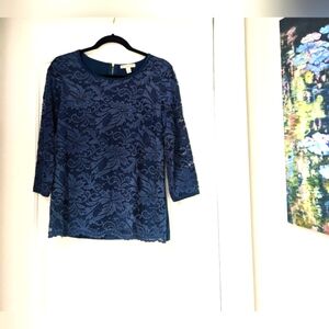 Beautiful DB Turquoise Lace Dressy Top, S